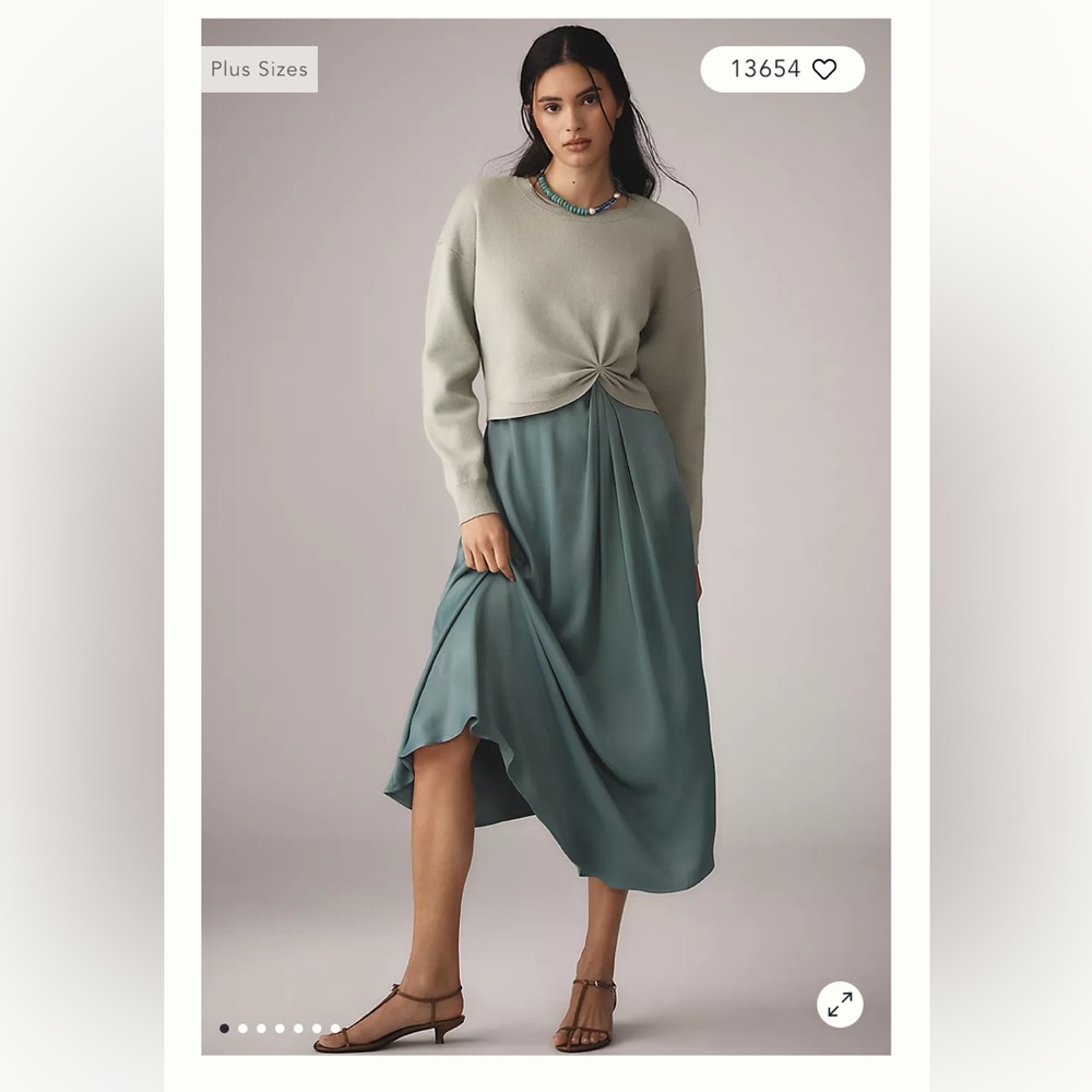 NWOT Anthropologie The Gemini Twofer Sweater +
Dress Set size XS